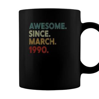 32 Years Old 32Nd Birthday Gifts Awesome Since March 1990 Gift Coffee Mug - Seseable