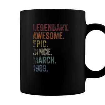 32Nd Birthday Gift For Men Women March 1989 32 Years Old Coffee Mug - Seseable