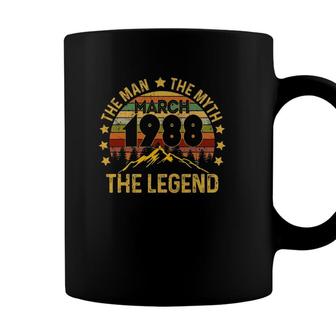 33 Years Old Birthday The Man Myth Legend March 1988 Ver2 Coffee Mug - Seseable