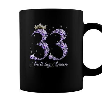 33 Years Old Its My 33Rd Birthday Queen Diamond Heels Crown Coffee Mug - Seseable