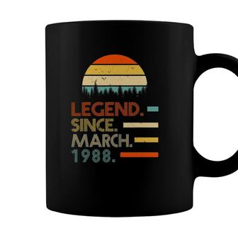 33 Years Old Retro Birthday Legend Since March 1988 Ver2 Coffee Mug - Seseable