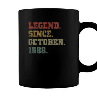 33Rd Birthday Gifts 33 Years Old Legend Since October 1988 Ver2 Coffee Mug - Seseable