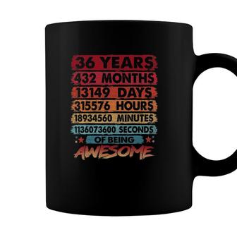 36Th Birthday 36 Years Old Vintage Retro 432 Months Birthday Coffee Mug - Seseable