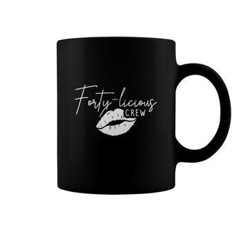 40Th Birthday 1982 Forty Licious Crew White Coffee Mug - Seseable