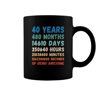 40Th Birthday 40 Years Of Being Awesome Wedding Anniversary Coffee Mug - Seseable