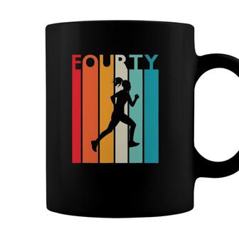40Th Birthday Gift Vintage Running For 40 Years Old Coffee Mug - Seseable