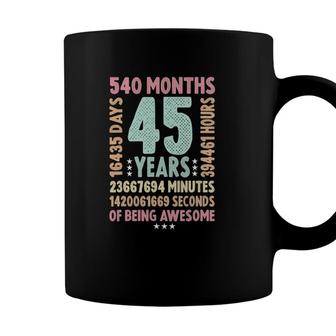 45Th Birthday 45 Years Old Vintage Retro - 45 Yr Old Coffee Mug - Seseable