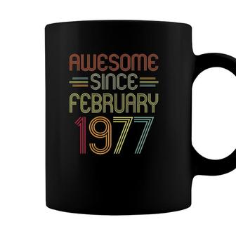 45Th Birthday Gifts Awesome Since February 1977 45 Years Old Coffee Mug - Seseable