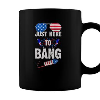 4Th Of July Im Just Here To Bang American Flag Sunglasses Coffee Mug | Seseable UK
