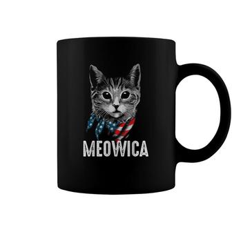 4Th Of July Meowica Kitty Cat Coffee Mug - Seseable