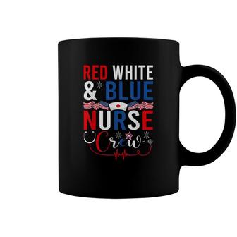 4Th Of July Red White Blue Nurse Crew Coffee Mug - Seseable