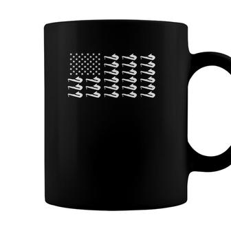 4Th Of July Us American Flag Design Saxophone Player Coffee Mug - Seseable