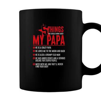 5 Thing You Should Know About My Papa Fathers Day Coffee Mug - Seseable
