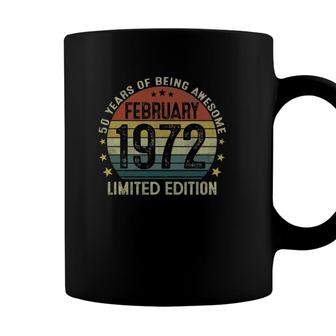 50 Years Old Gift February 1972 Limited Edition 50Th Birthday Coffee Mug - Seseable