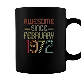 50Th Birthday Gifts Awesome Since February 1972 50 Years Old Coffee Mug - Seseable
