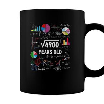 70 Years Old Math Square Root Of 4900 70Th Birthday Coffee Mug - Seseable