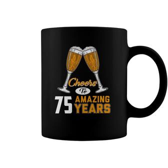 75Th Wedding Anniversary Gift Cheers Amazing Years Married Coffee Mug - Seseable