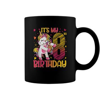 8 Years Old Unicorn Flossing 8Th Birthday Girl Unicorn Party Coffee Mug - Seseable