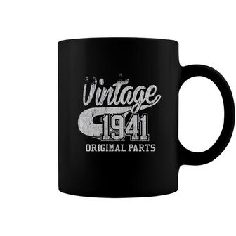 80Th Birthday For Men Vintage 1941 Original Parts Distressed Coffee Mug - Monsterry UK