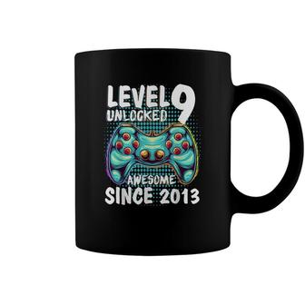9Th Birthday Gamer Boy Level 9 Unlocked Awesome Since 2013 Coffee Mug - Seseable