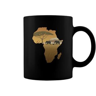 Africa Elephant Map Dad South Animal Big Five Safari Coffee Mug | Mazezy