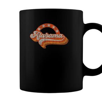 Alabama Home State Stars Retro Vintage Distressed 70S Style Coffee Mug - Seseable