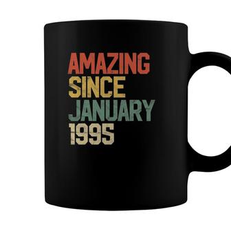 Amazing Since January 1995 27Th Birthday Gift 27 Years Old Coffee Mug - Seseable