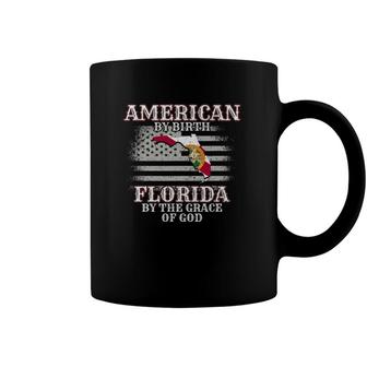 American By Birth Florida By The Grace Of God Coffee Mug | Mazezy