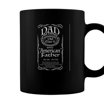 American Dad Fathers Day Whiskey Label Old Man Coffee Mug - Seseable