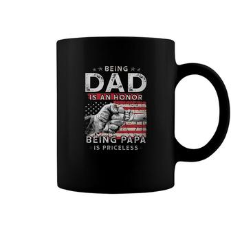 American Flag Being Dad Is An Being Papa 2022 Trend Coffee Mug - Seseable