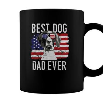 American Flag Best Dog Dad Ever German Shorthaired Pointer Coffee Mug - Seseable