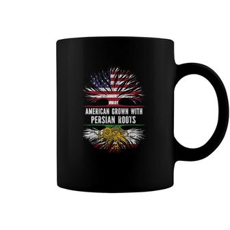 American Grown With Persian Roots Usa Flag Persia Coffee Mug | Mazezy