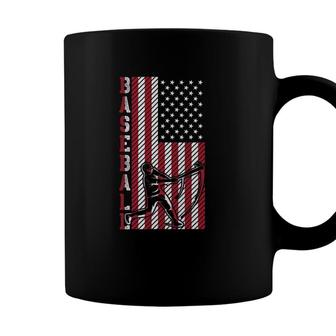 American Sport Batter Usa Flag Baseball Player Baseball Coffee Mug - Seseable