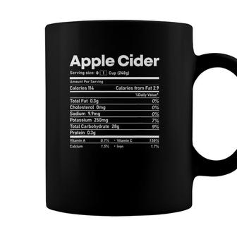 Apple Cider Nutrition Facts Thanksgiving Christmas Matching Coffee Mug - Seseable