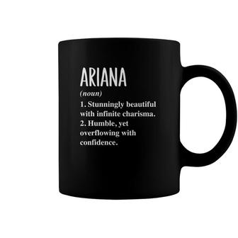 Ariana First Name Definition Personalized Gift Idea Coffee Mug | Mazezy