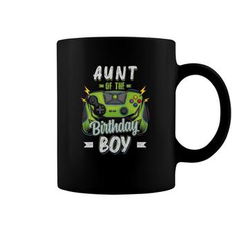 Aunt Of The Birthday Boy Matching Family Video Gamer Party Coffee Mug | Mazezy AU