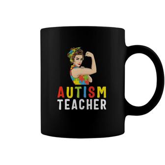 Autistic Autism Awareness Teacher Strong Women Coffee Mug | Mazezy