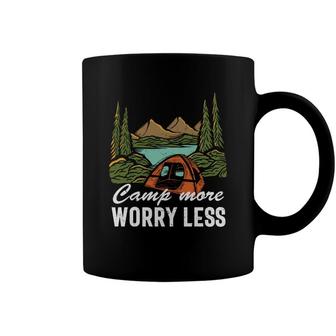 Awesome Camping Camp More Worry Less Lets Chill New Coffee Mug - Seseable