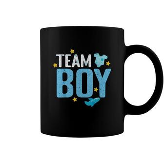 Baby Announcement Team Boy Future Mom Dad Gender Reveal Coffee Mug - Seseable