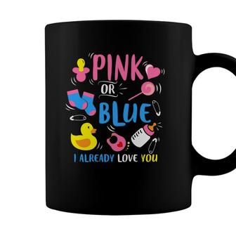 Baby Gender Reveal Party Pink Or Blue Love You Baby Gender Baby Things Coffee Mug - Seseable