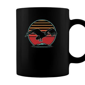 Bald Eagle Retro Vintage 80S Style Birding Gift Coffee Mug - Seseable