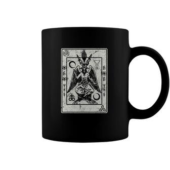 Baphomet Occult Satan Goat Head Devil Tarot Card Design Coffee Mug | Mazezy