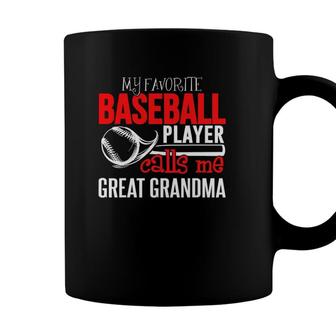 Baseball Great Grandma - My Favorite Player Calls Me Coffee Mug - Seseable