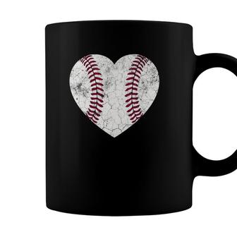 Baseball Heart Mothers Day Gift Mom Softball Womens Cute Coffee Mug - Seseable