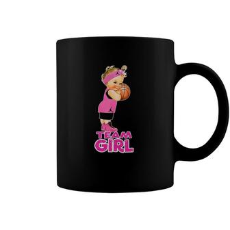 Basketball Team Girl Baby Shower Gender Reveal Party Coffee Mug | Mazezy