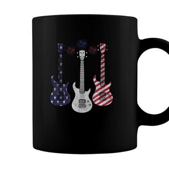 Bass Guitar Flag Usa 4Th Of July Independence Day Pattern Coffee Mug - Seseable