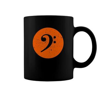 Bass Guitarist Gift - Vintage Style Bass Clef Or F Clef Coffee Mug | Mazezy