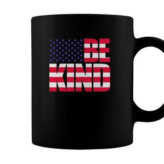 Be Kind 4Th Of July Usa Flag America American Coffee Mug - Seseable