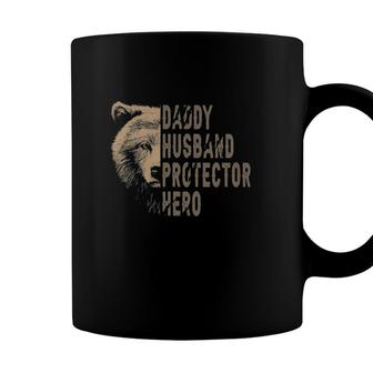Bear Dad Funny Husband Daddy Protector Hero Fathers Day Coffee Mug - Seseable