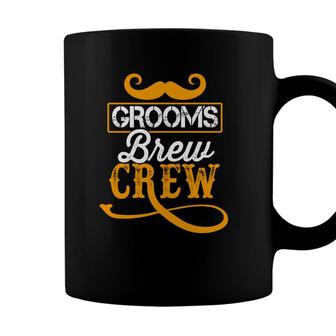 Beard Grooms Brew Crew Groom Bachelor Party Coffee Mug - Seseable
